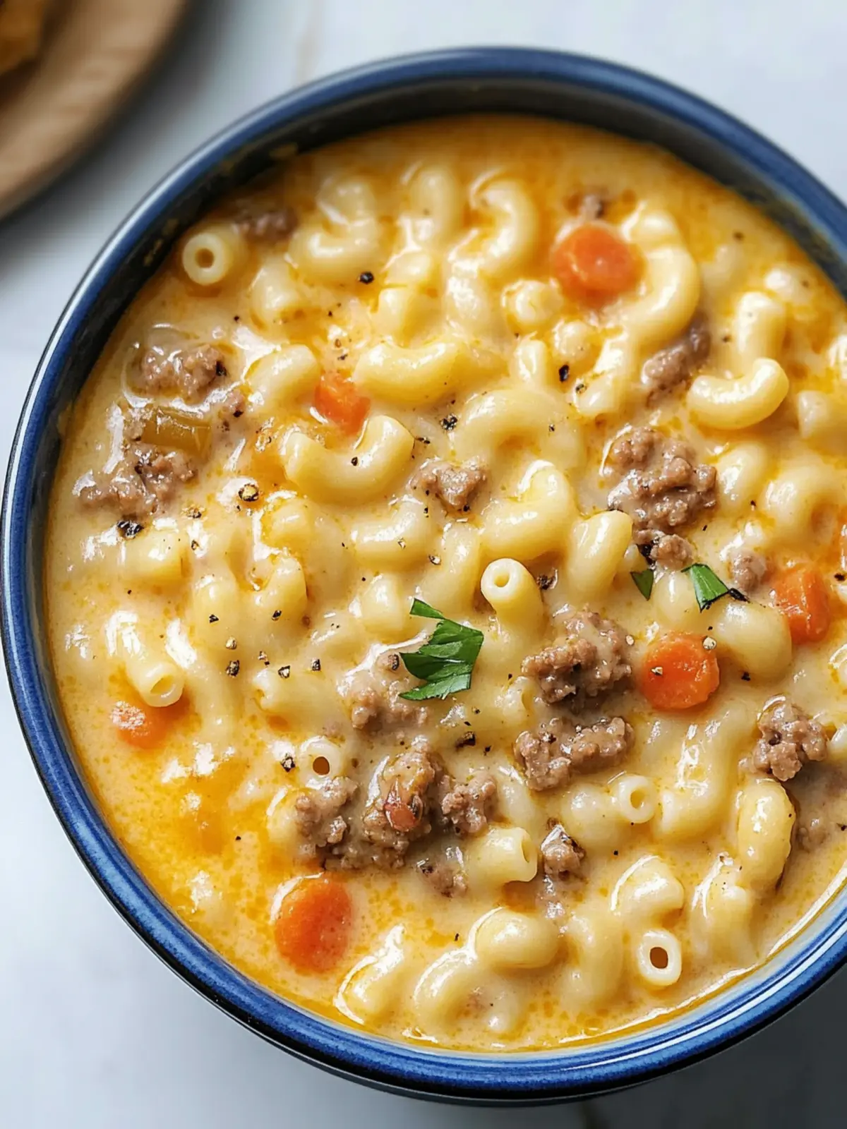 One Pot Macaroni Cheeseburger Soup for Cozy Nights 4 One Pot Macaroni Cheeseburger Soup