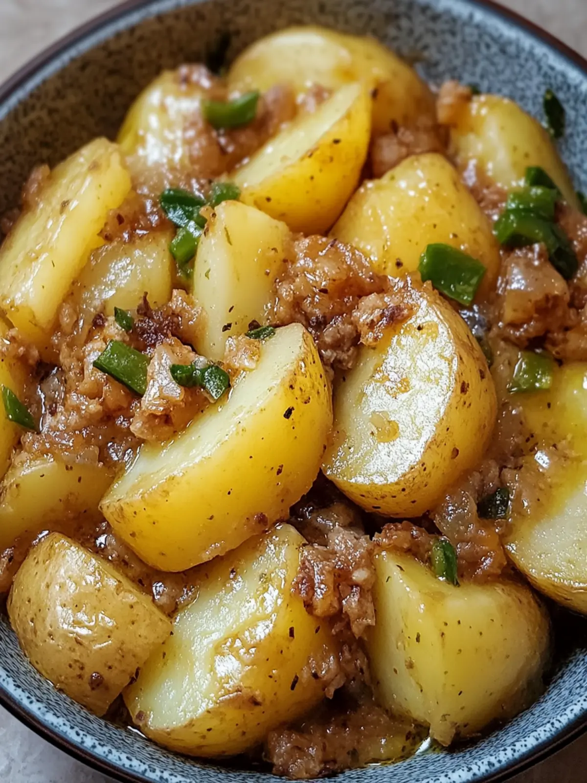 Fried Potatoes with Green Chile Poured for Comfort Food Bliss 4 Fried Potatoes With Green Chile Poured