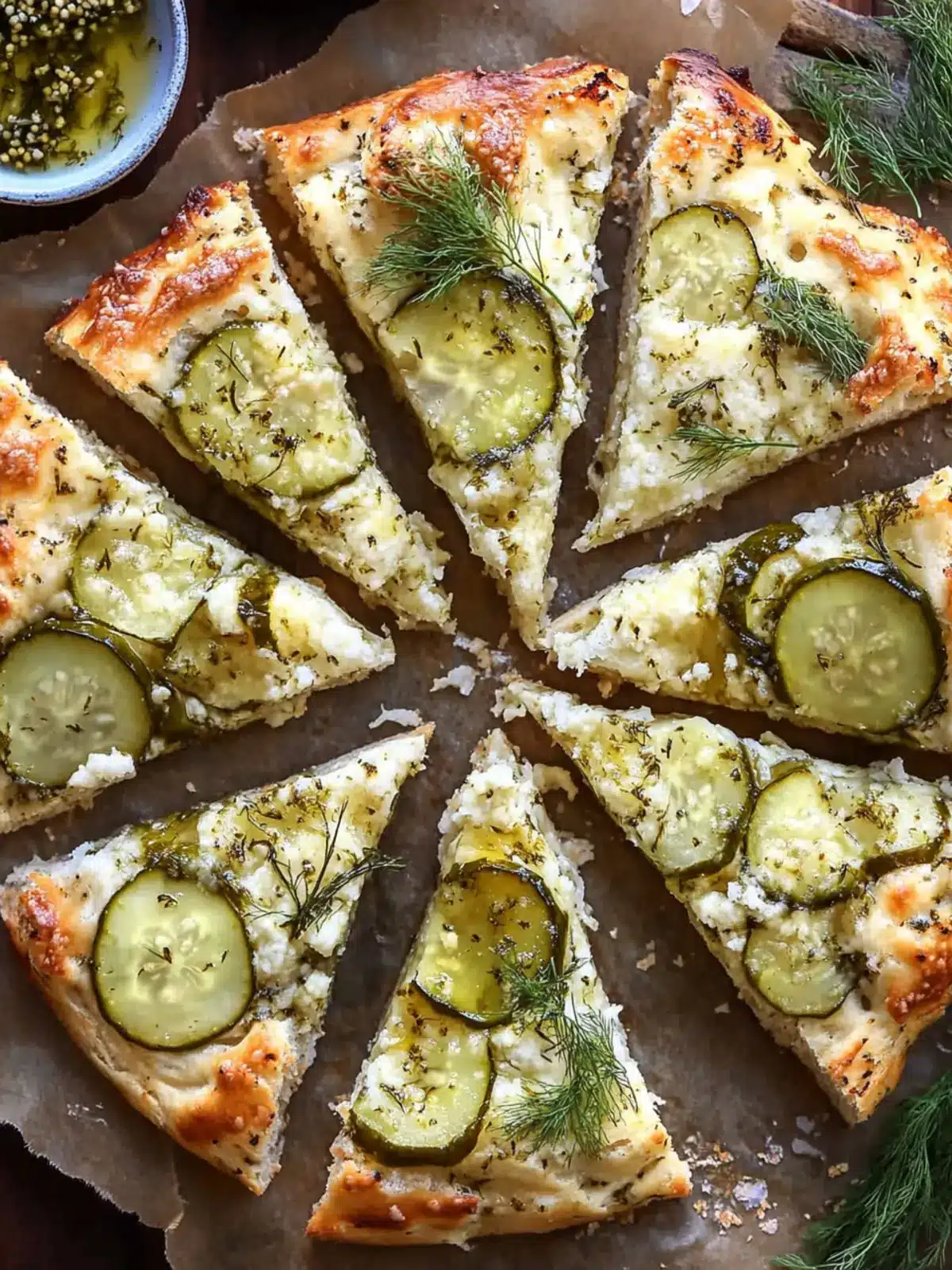 Dill Pickle Focaccia Bread: A Tangy Twist for Homemade Bliss 2 Dill Pickle Focaccia Bread