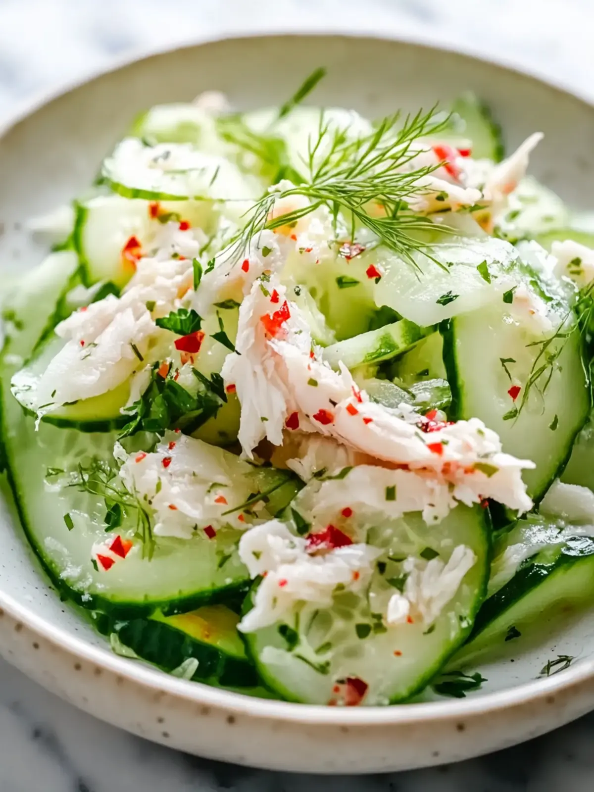 Zesty Cucumber Salad with Crab Meat for a Refreshing Meal 2 Cucumber Salad with Crab Meat