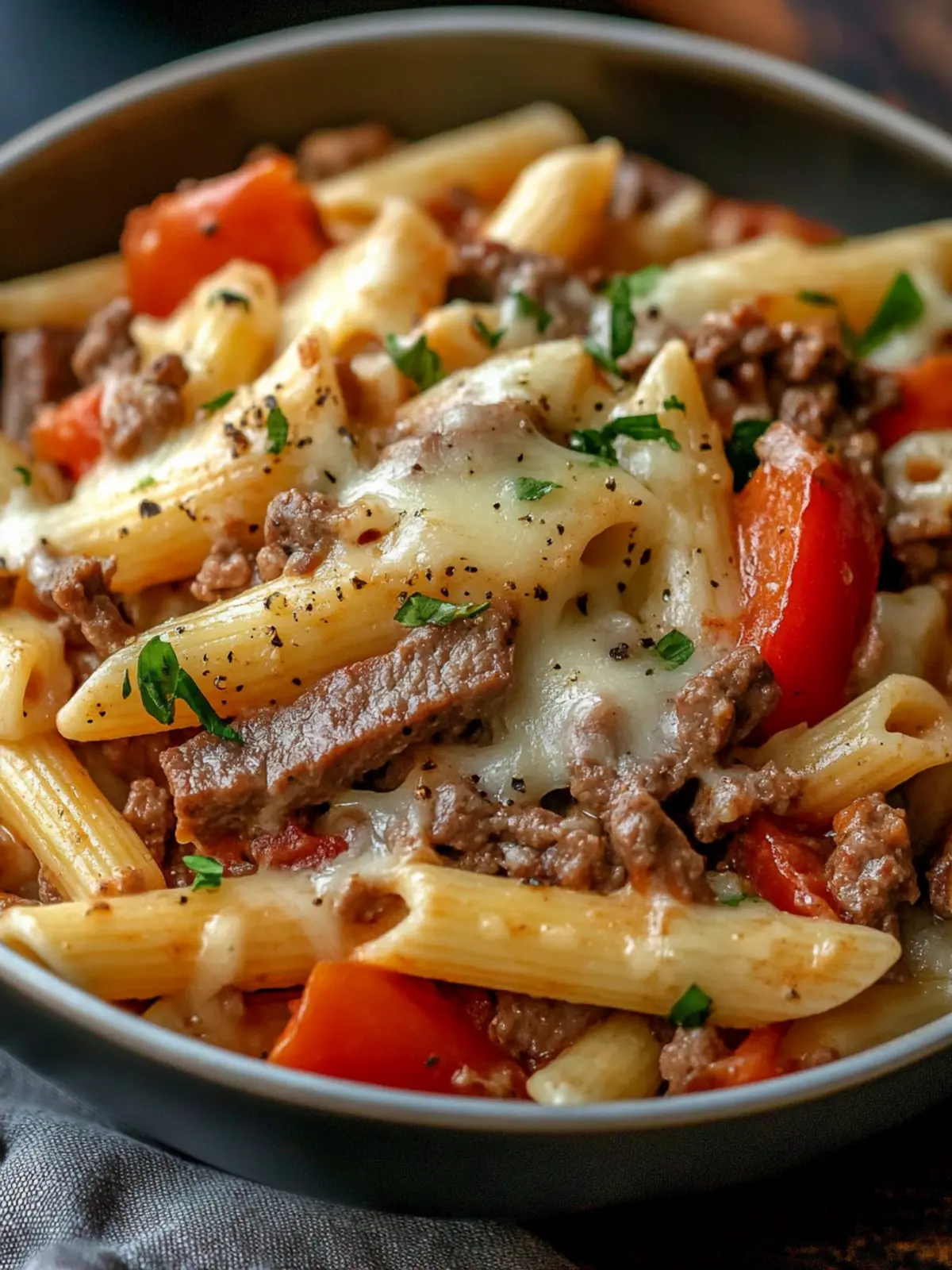 Creamy Philly Cheesesteak Pasta for Cozy Weeknight Dinners 2 Philly Cheesesteak Pasta
