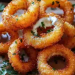 Cheesy Mozzarella Stuffed Onion Rings: A Snack You'll Crave 8 Cheesy Mozzarella Stuffed Onion Rings