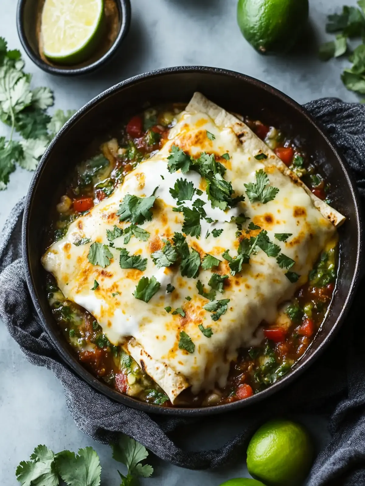 Smothered Green Chili Burritos