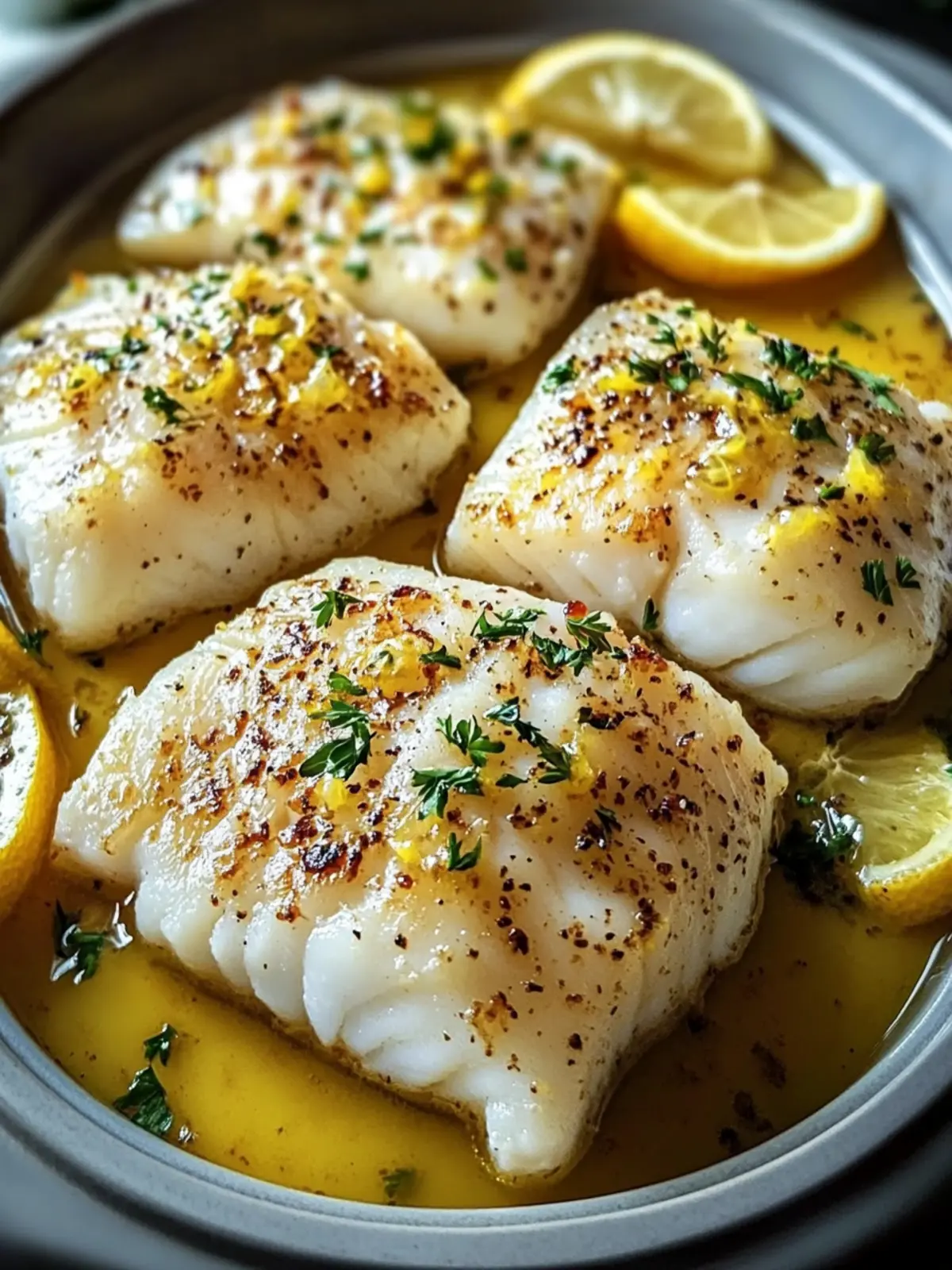 Baked Lemon-Garlic Cod with Butter Sauce: Quick & Delicious Dinner 4 Baked Lemon-Garlic Cod with Butter Sauce