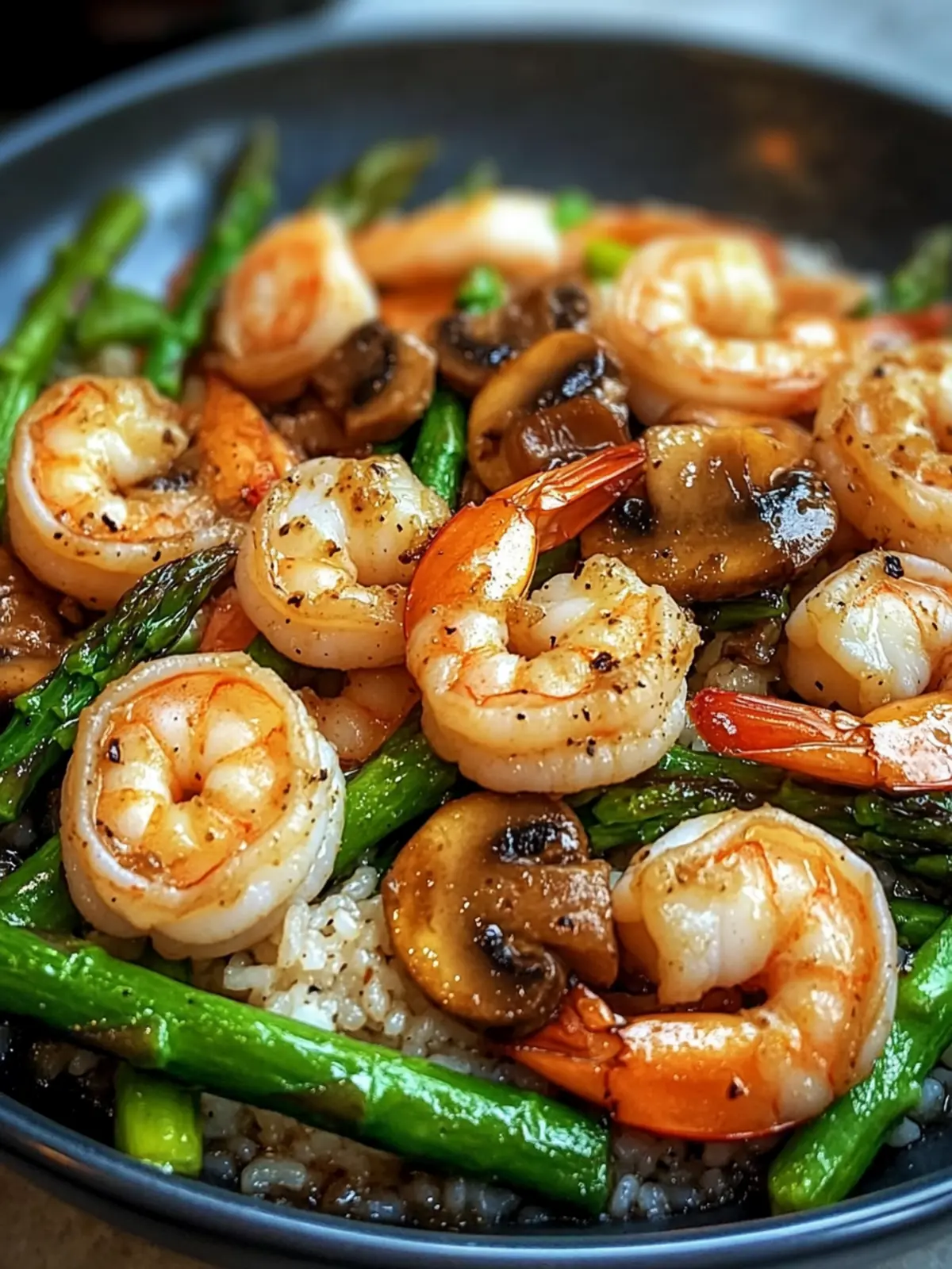 Delicious Shrimp and Asparagus Stir-Fry with Mushrooms in Minutes 2 Shrimp and Asparagus Stir-Fry with Mushrooms