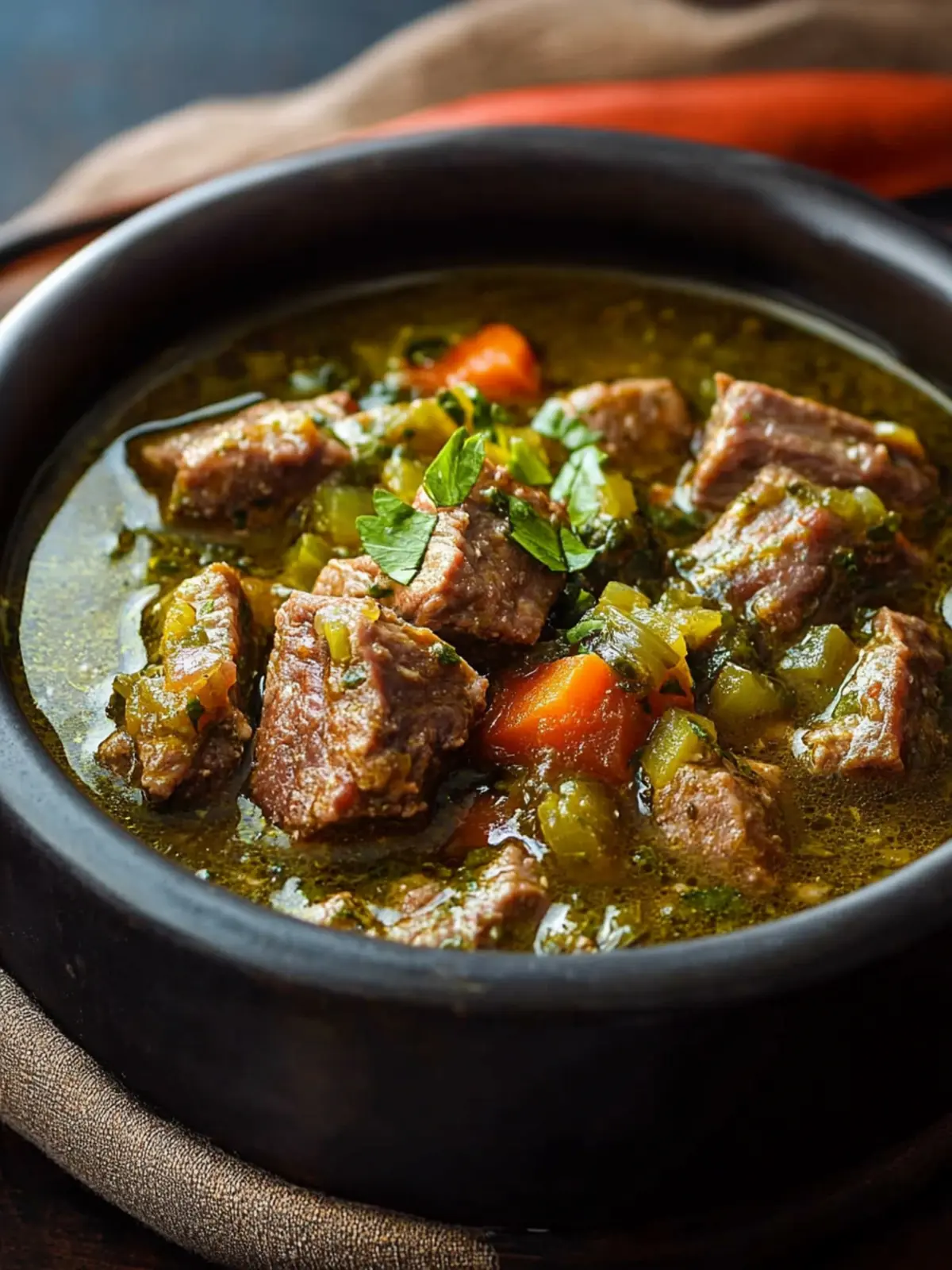 Melt-in-Your-Mouth Hearty Green Chile Beef Stew Delight 3 Hearty Fall-Apart Tender Green Chile Beef Stew
