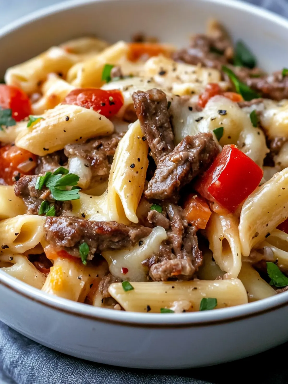 Creamy Philly Cheesesteak Pasta for Cozy Weeknight Dinners 4 Philly Cheesesteak Pasta