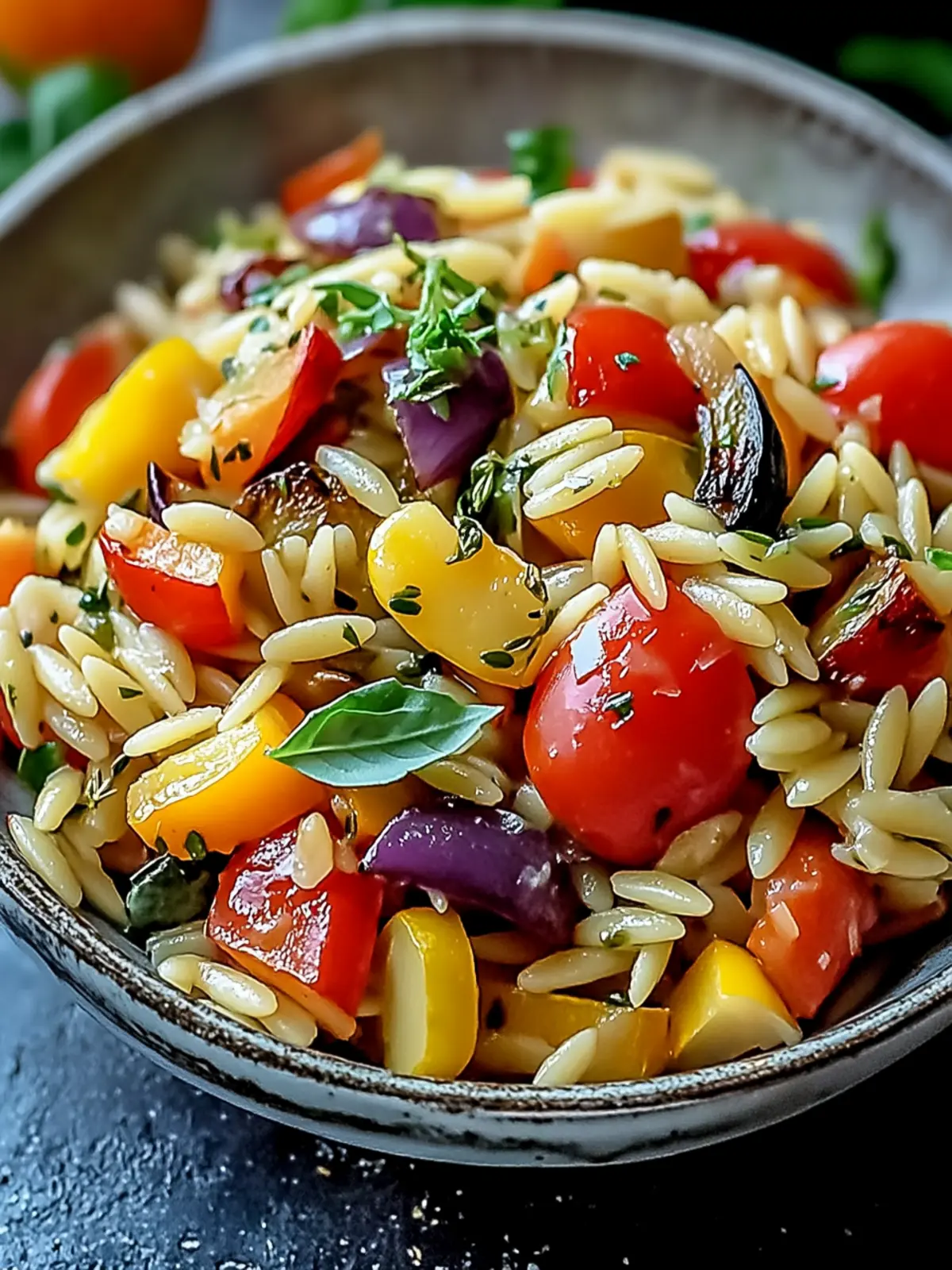Delicious Roasted Vegetable Orzo to Brighten Your Dinner Table 5 asty Roasted Vegetable Orzo