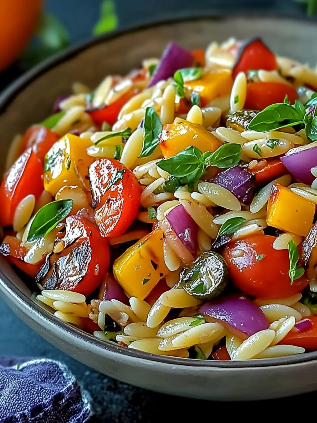 Delicious Roasted Vegetable Orzo to Brighten Your Dinner Table 2 asty Roasted Vegetable Orzo