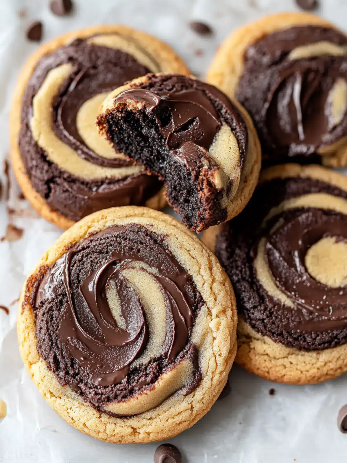 Peanut Butter Brownie Swirl Cookies You Can't Resist! 5 Peanut Butter Brownie Swirl Cookies