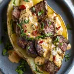 Ultimate Loaded Baked Potato with Steak Bites and Cream Sauce 8 Loaded Baked Potato with Steak Bites