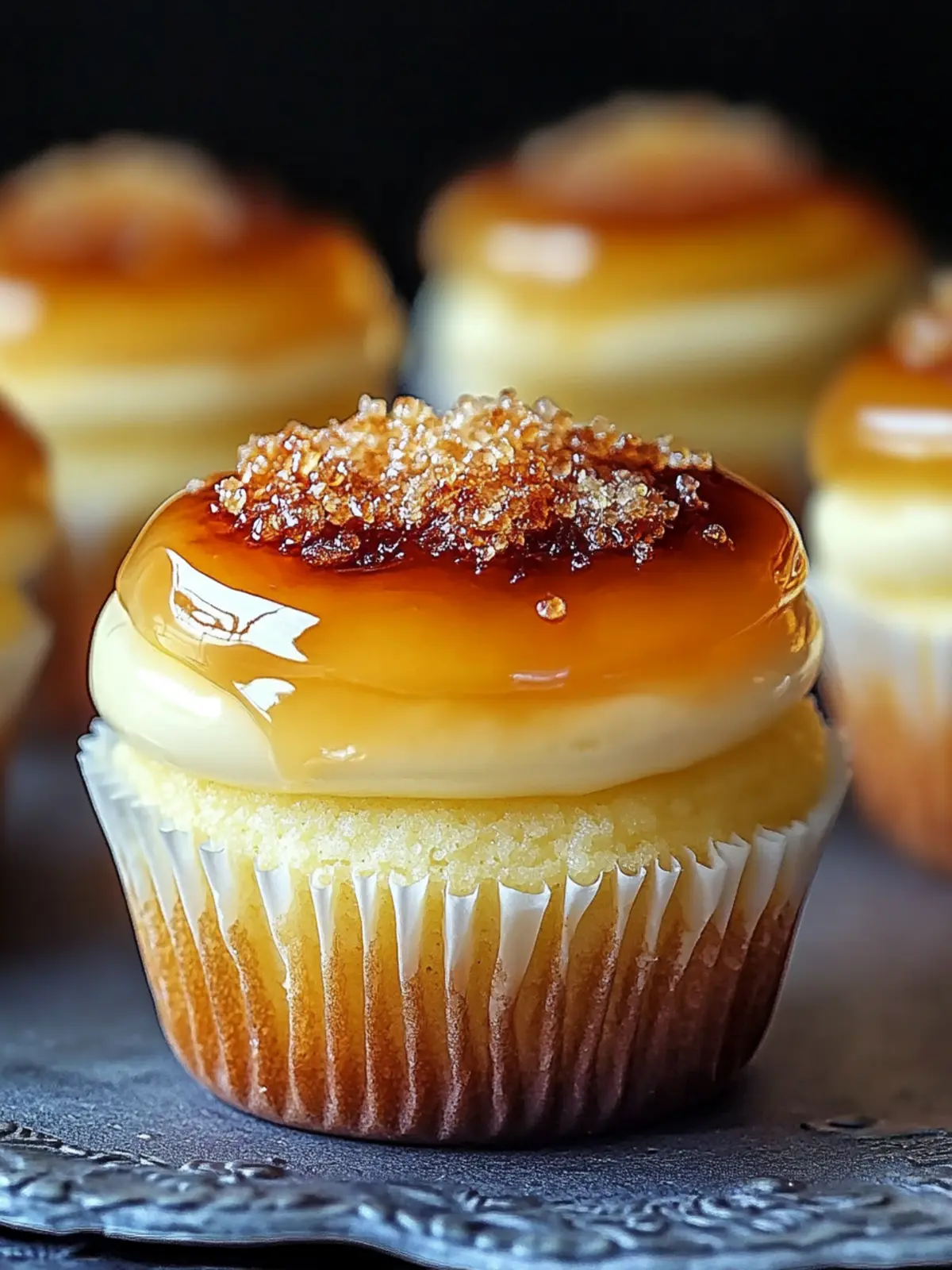 Creamy Creme Brulee Cheesecake Cupcakes