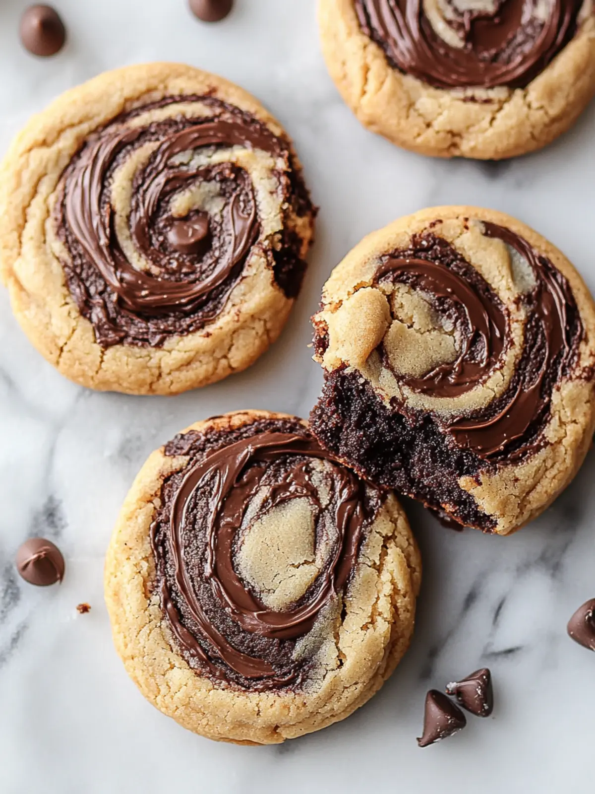 Peanut Butter Brownie Swirl Cookies You Can't Resist! 4 Peanut Butter Brownie Swirl Cookies