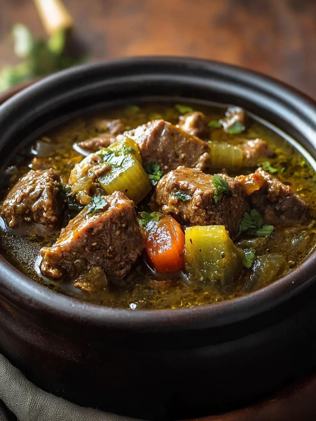 Melt-in-Your-Mouth Hearty Green Chile Beef Stew Delight 2 Hearty Fall-Apart Tender Green Chile Beef Stew