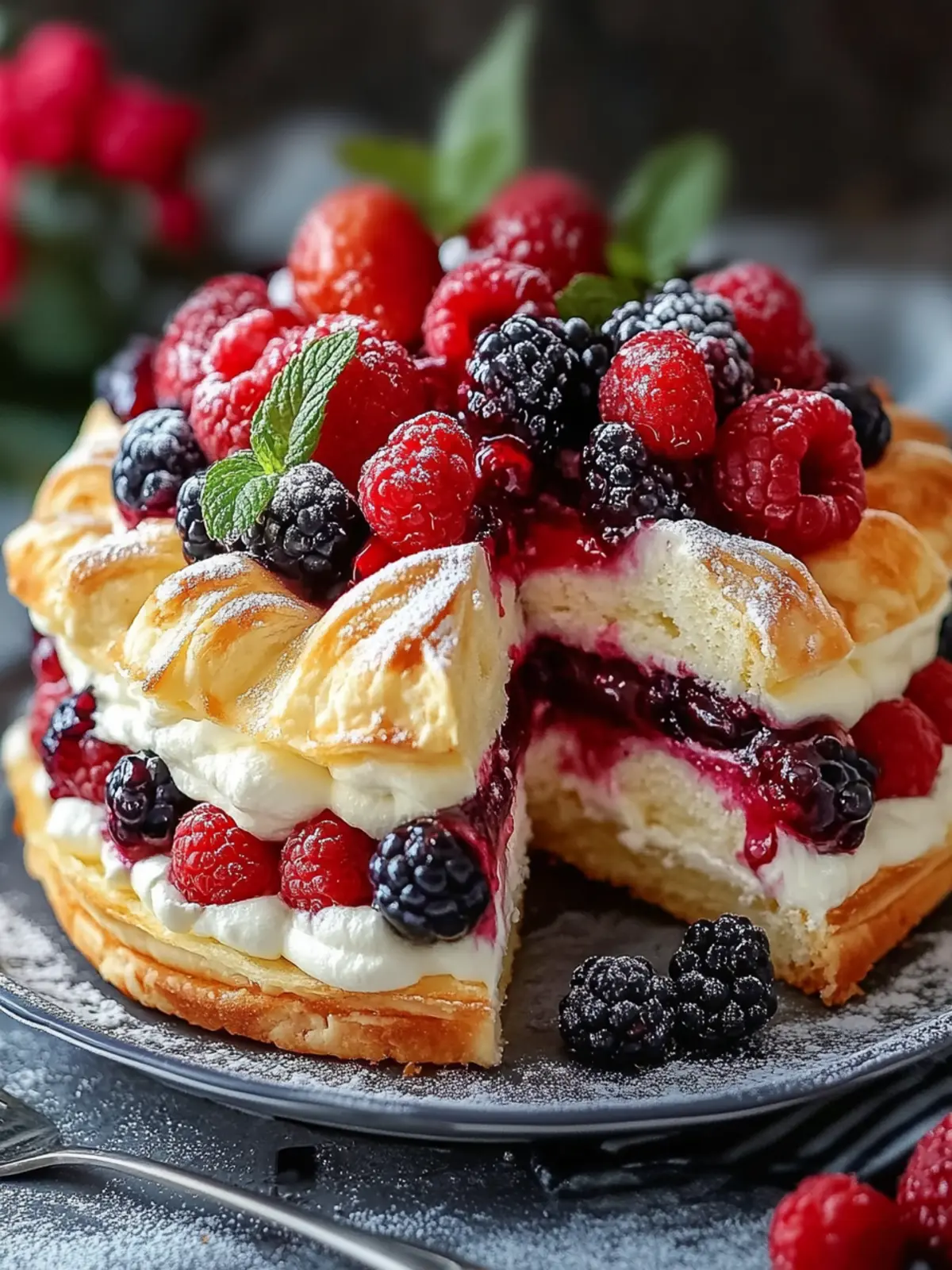 Delicious Berry Cream Pastry Cake You'll Want to Make Today 2 Berry Cream Pastry Cake