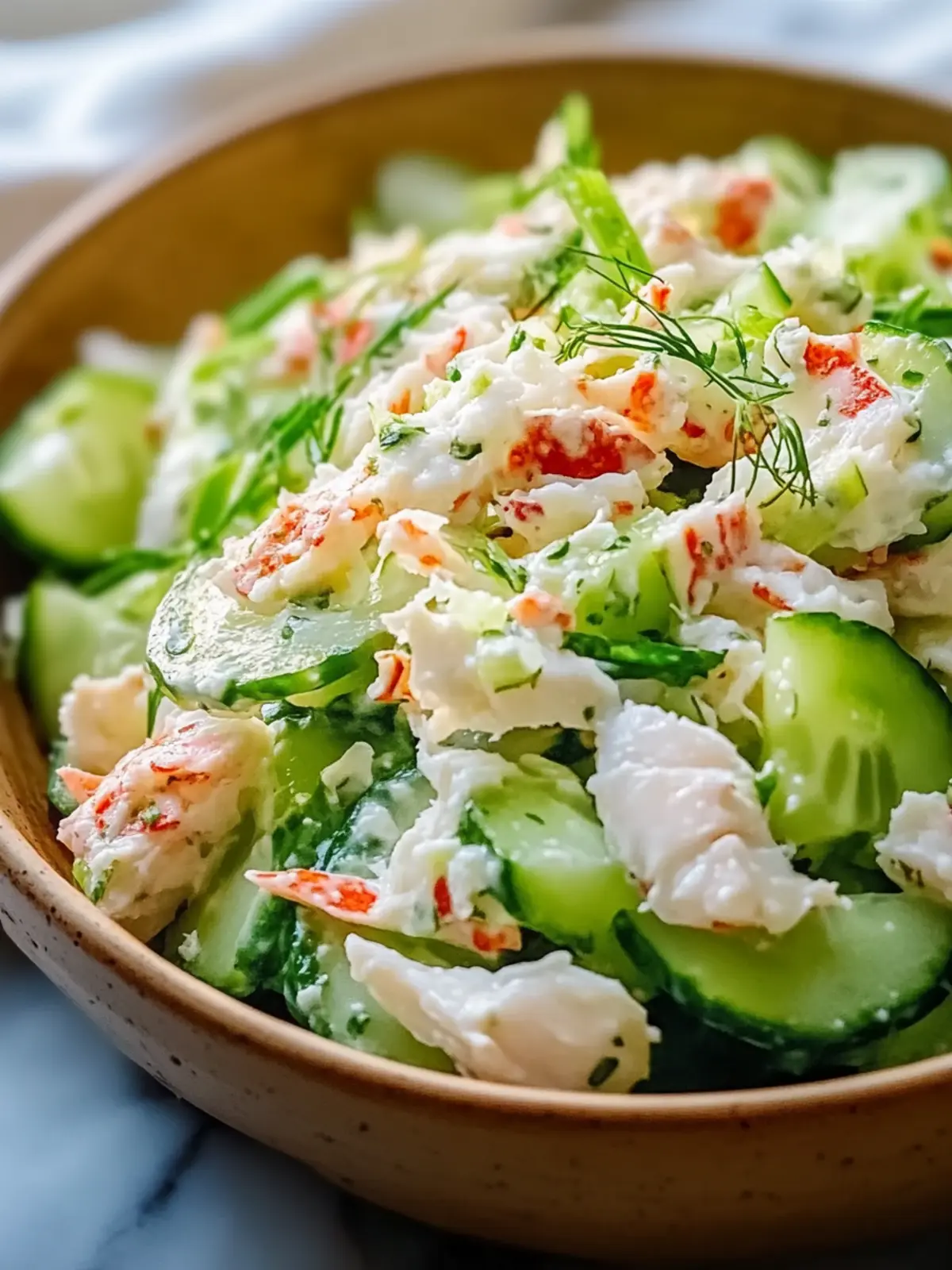 Cucumber Salad with Crab Meat