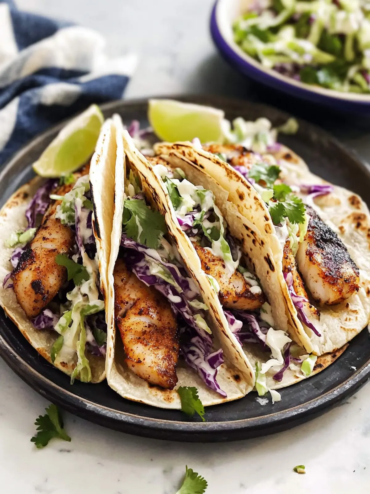Blackened Fish Tacos With Slaw: A Quick Flavor Explosion 3 Blackened Fish Tacos With Slaw