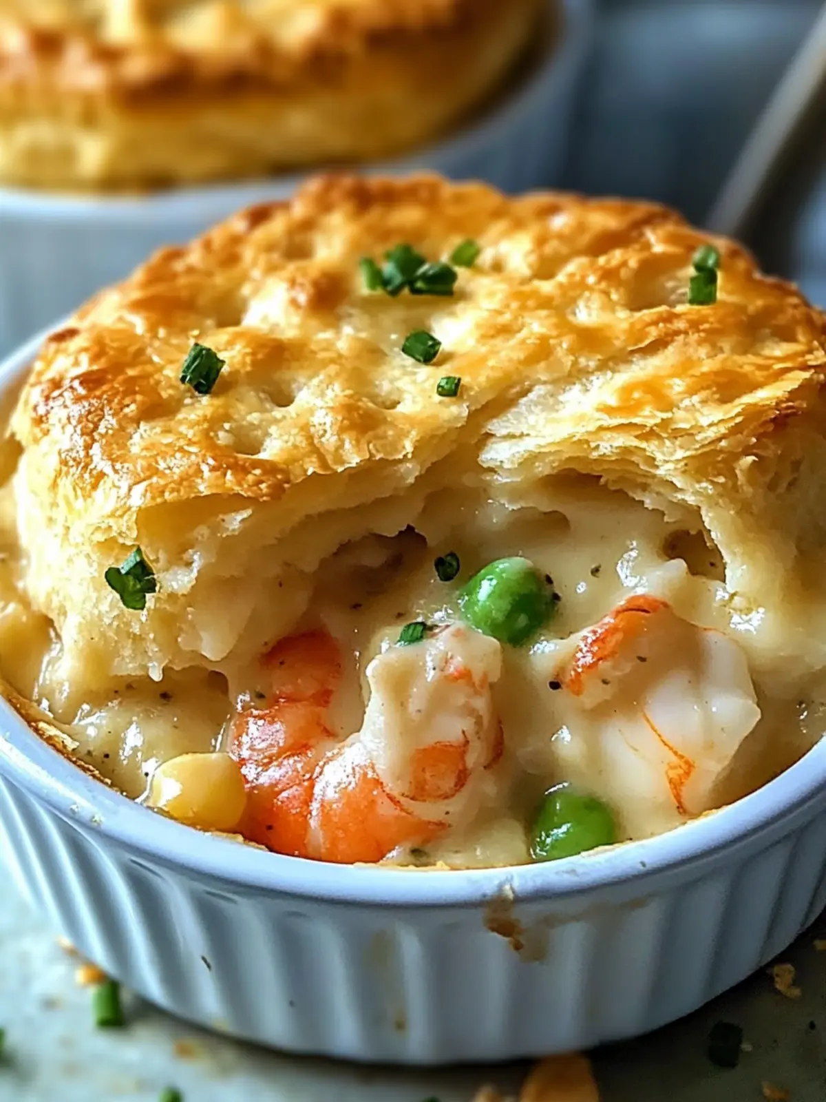Seafood Pot Pie with Cheddar Bay Biscuit Topping Bliss 2 Seafood Pot Pie with Cheddar Bay Biscuit Topping