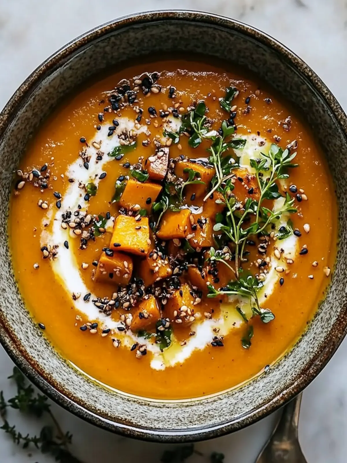 Gochujang Sweet Potato Soup
