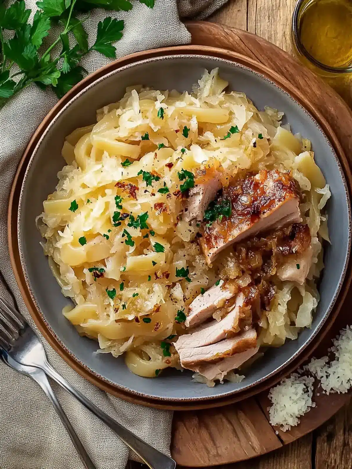 German Pork Sauerkraut And Noodles