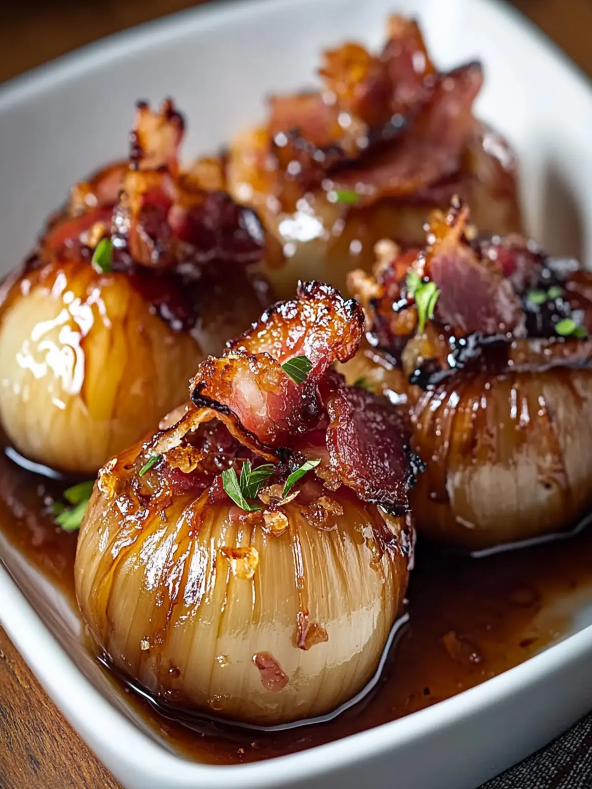 Sweet & Savory Honey-Glazed Shallots with Crispy Bacon Bliss 4 Sweet & Savory Honey-Glazed Shallots with Crispy Bacon
