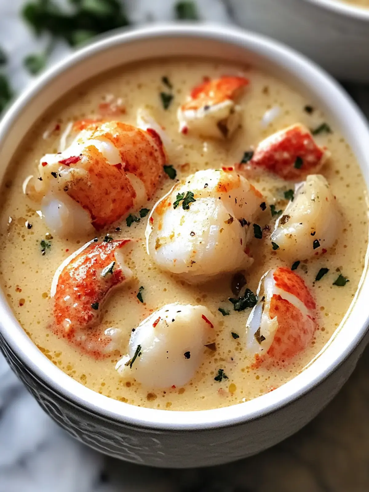 Creamy Lobster & Scallop Chowder for Cozy Nights In 2 Creamy Lobster & Scallop Chowder