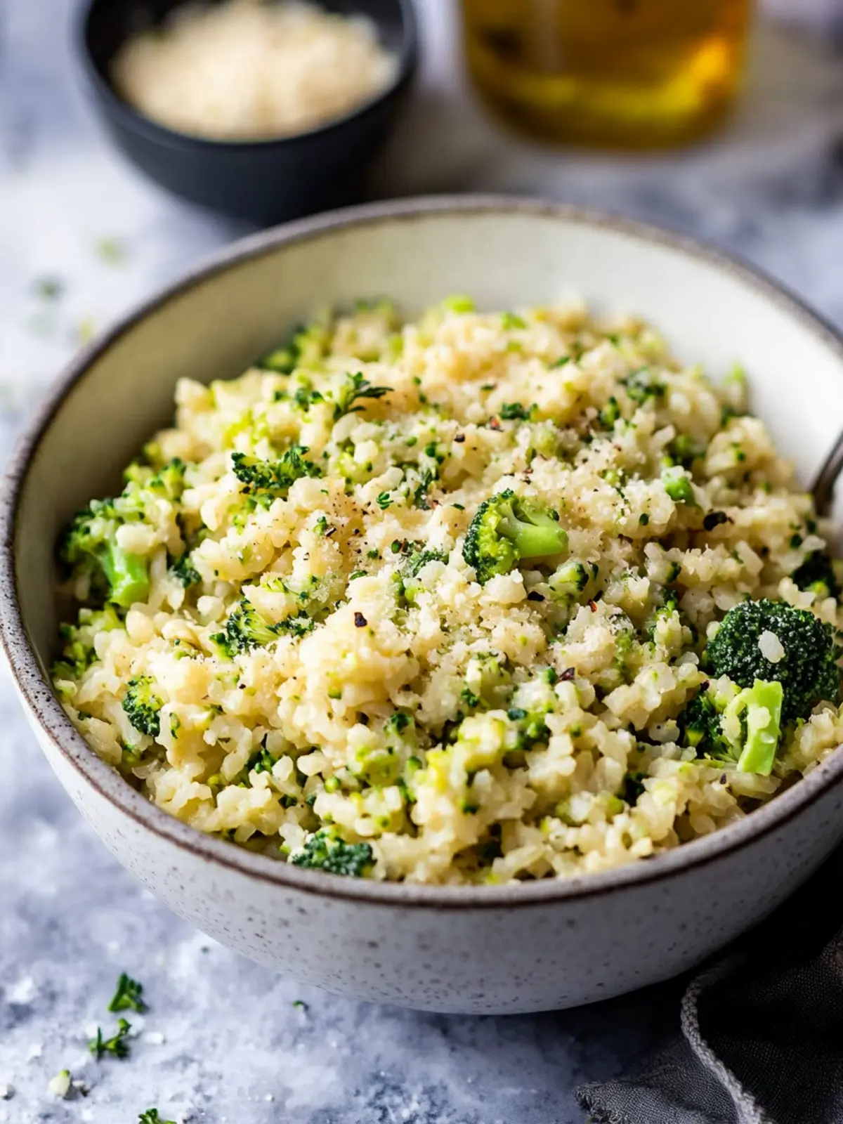 Cheesy Broccoli Cauliflower Rice