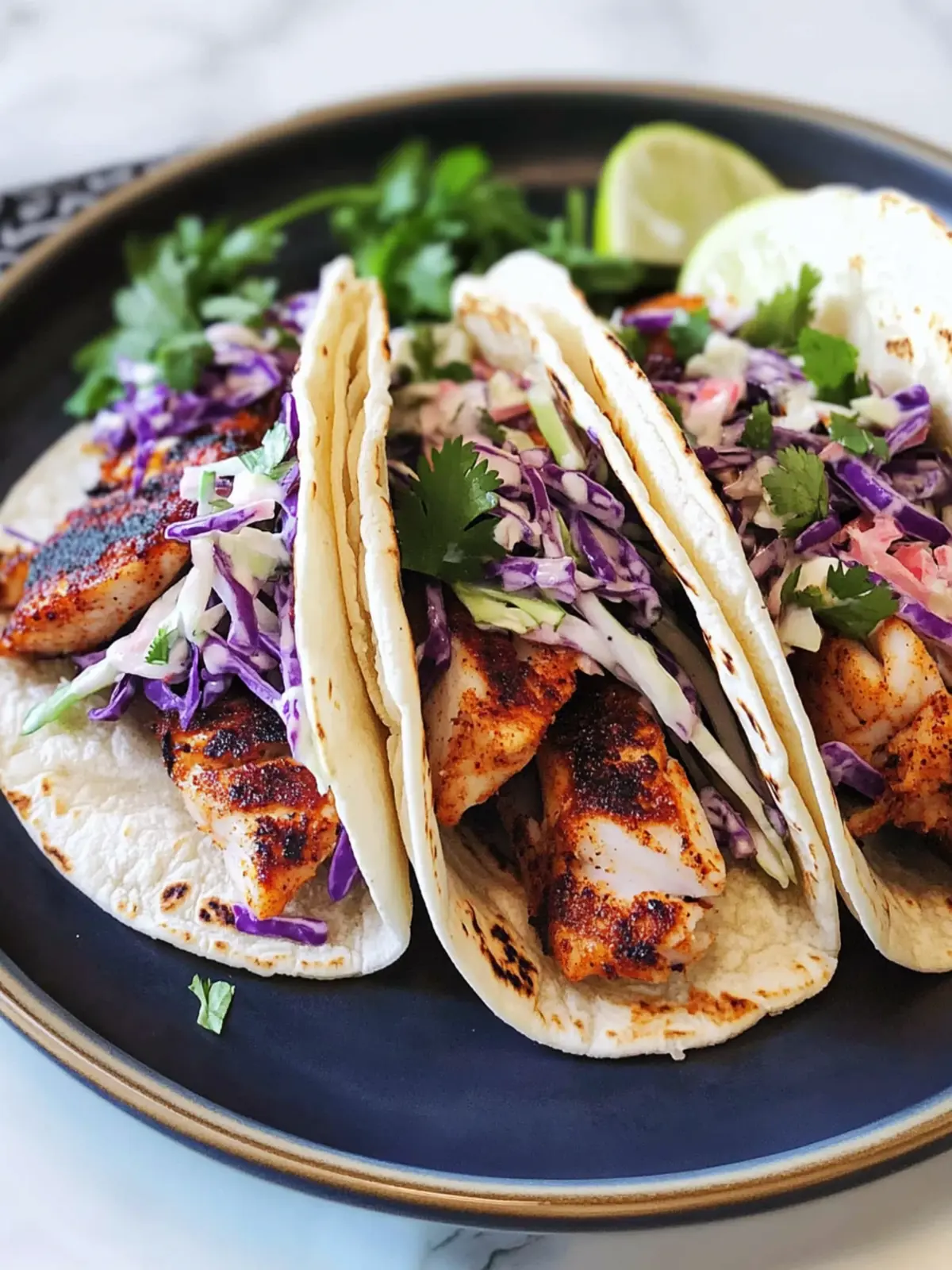 Blackened Fish Tacos With Slaw: A Quick Flavor Explosion 2 Blackened Fish Tacos With Slaw