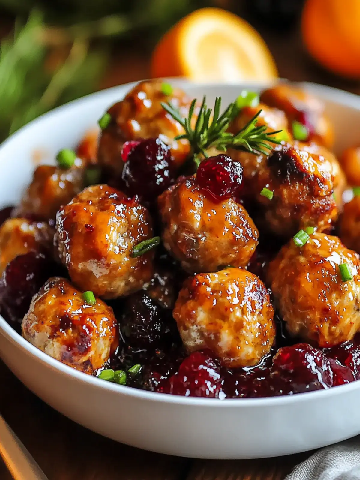 Cranberry Orange Chicken Meatballs: A Flavorful Festive Delight 2 Cranberry Orange Chicken Meatballs