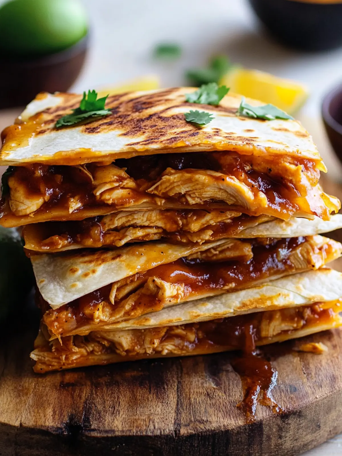 Savor Irresistible Hot Honey BBQ Chicken Quesadillas Tonight 3 Hot Honey BBQ Chicken Quesadillas