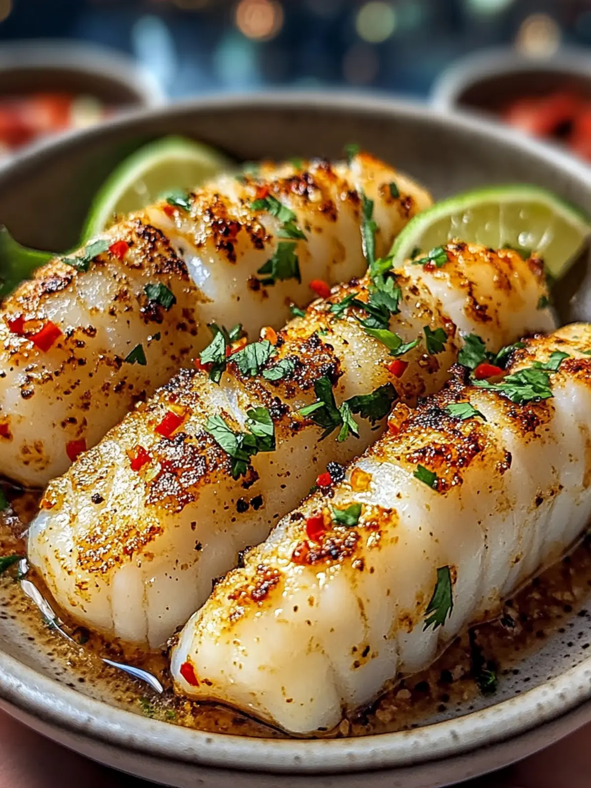 Garlic Butter Cod Strips with Sweet Chili Lime Sauce Delight 4 Garlic Butter Cod Strips with Sweet Chili Lime Sauce