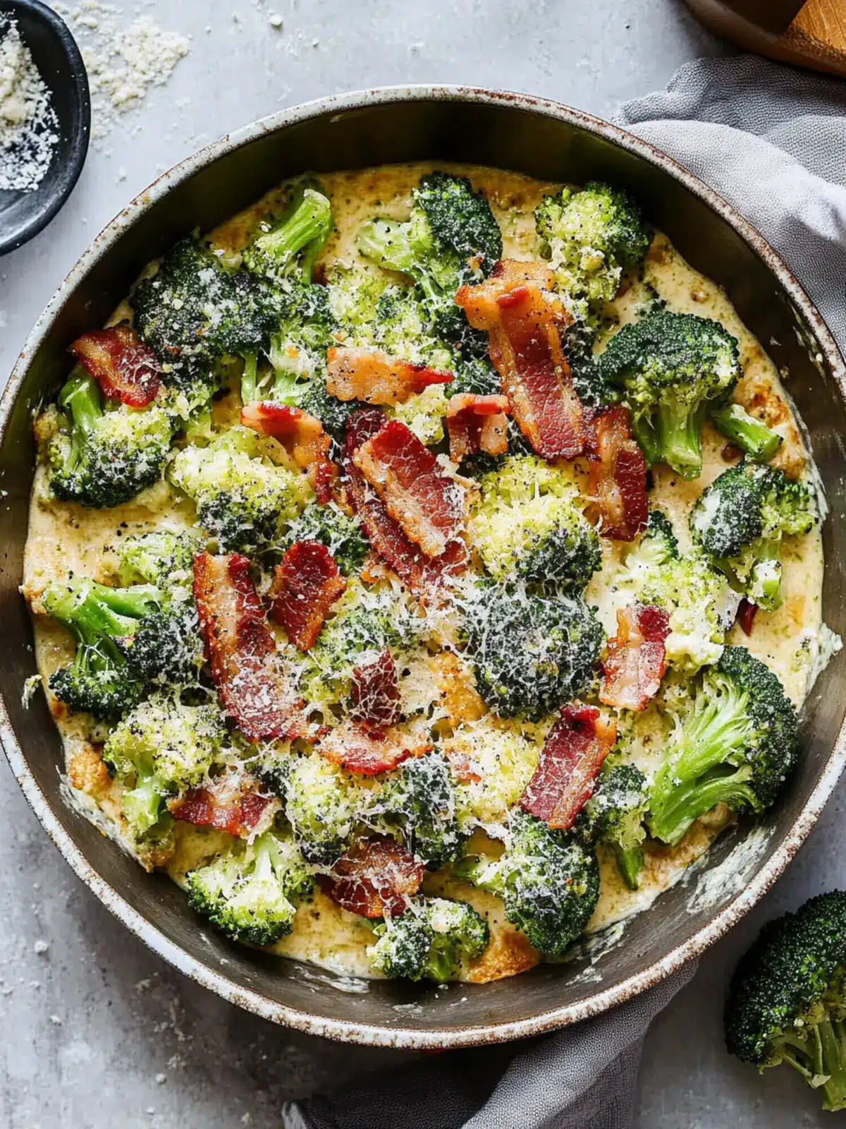 Creamy Garlic Parmesan Broccoli Recipe with Bacon Bliss 4 Creamy Garlic Parmesan Broccoli Recipe with Bacon