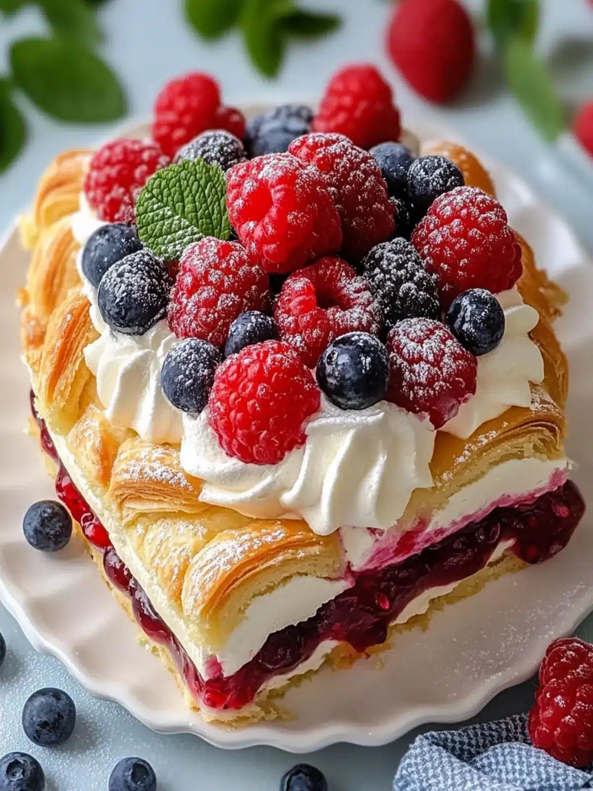 Berry Cream Pastry Cake