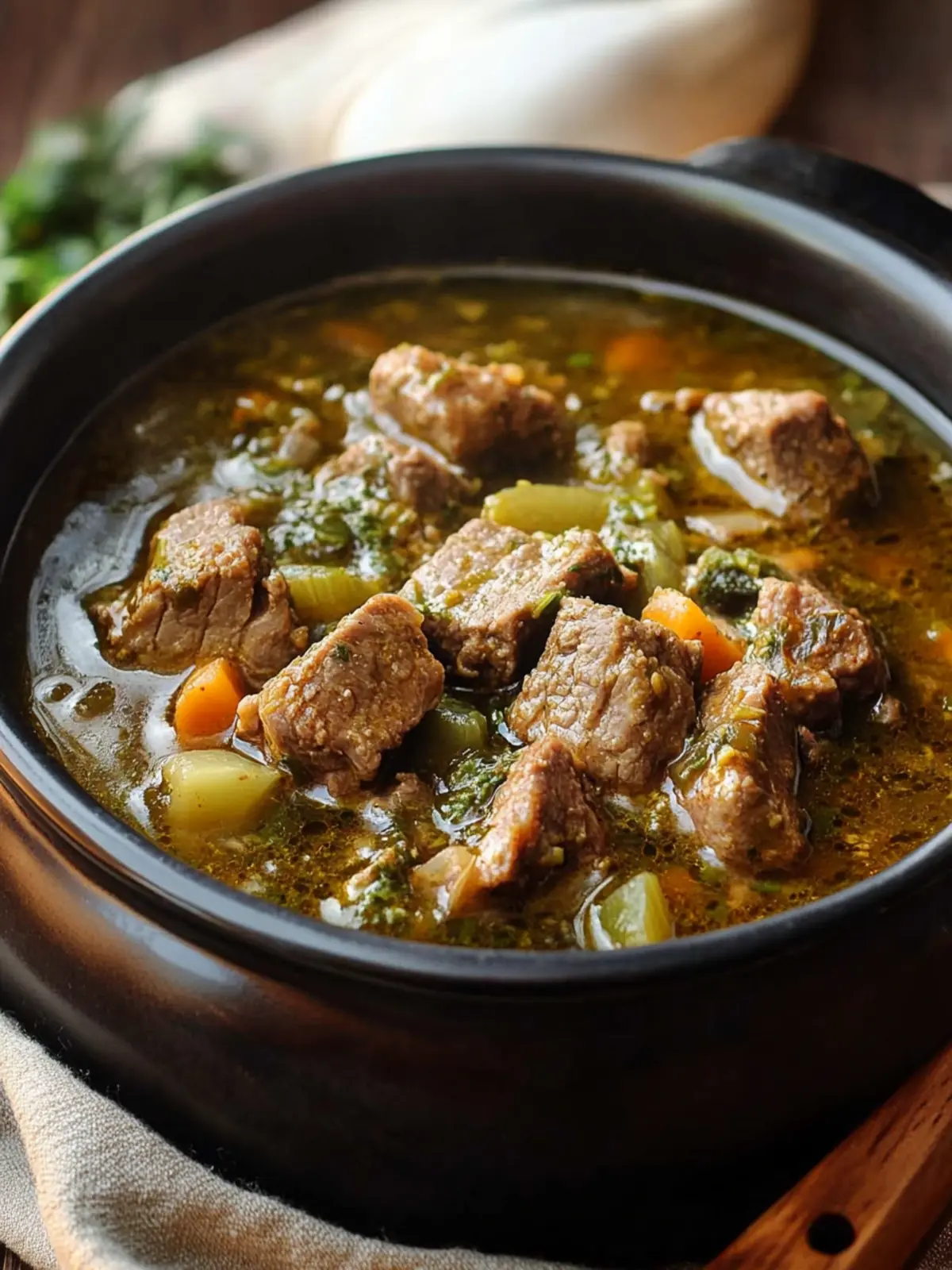 Melt-in-Your-Mouth Hearty Green Chile Beef Stew Delight 4 Hearty Fall-Apart Tender Green Chile Beef Stew
