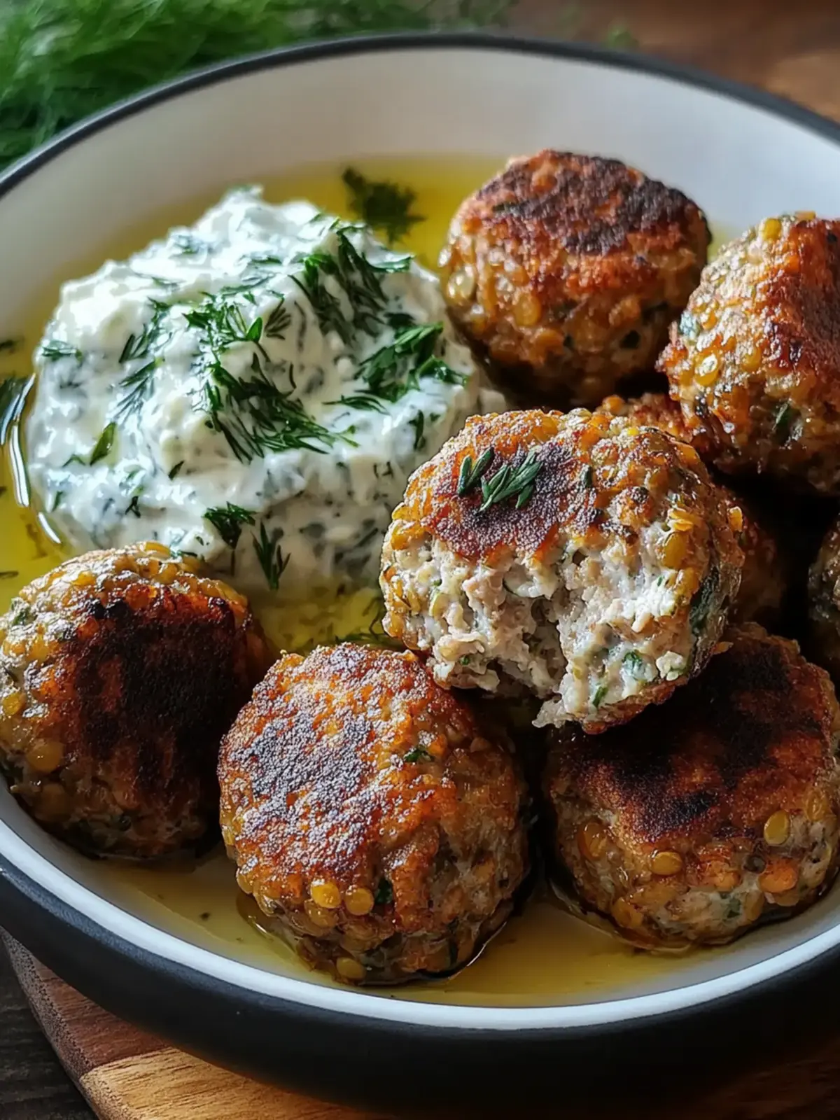 Baked Greek Lentil Meatballs with Creamy Tzatziki Bliss 2 Baked Greek Lentil Meatballs with Creamy Tzatziki