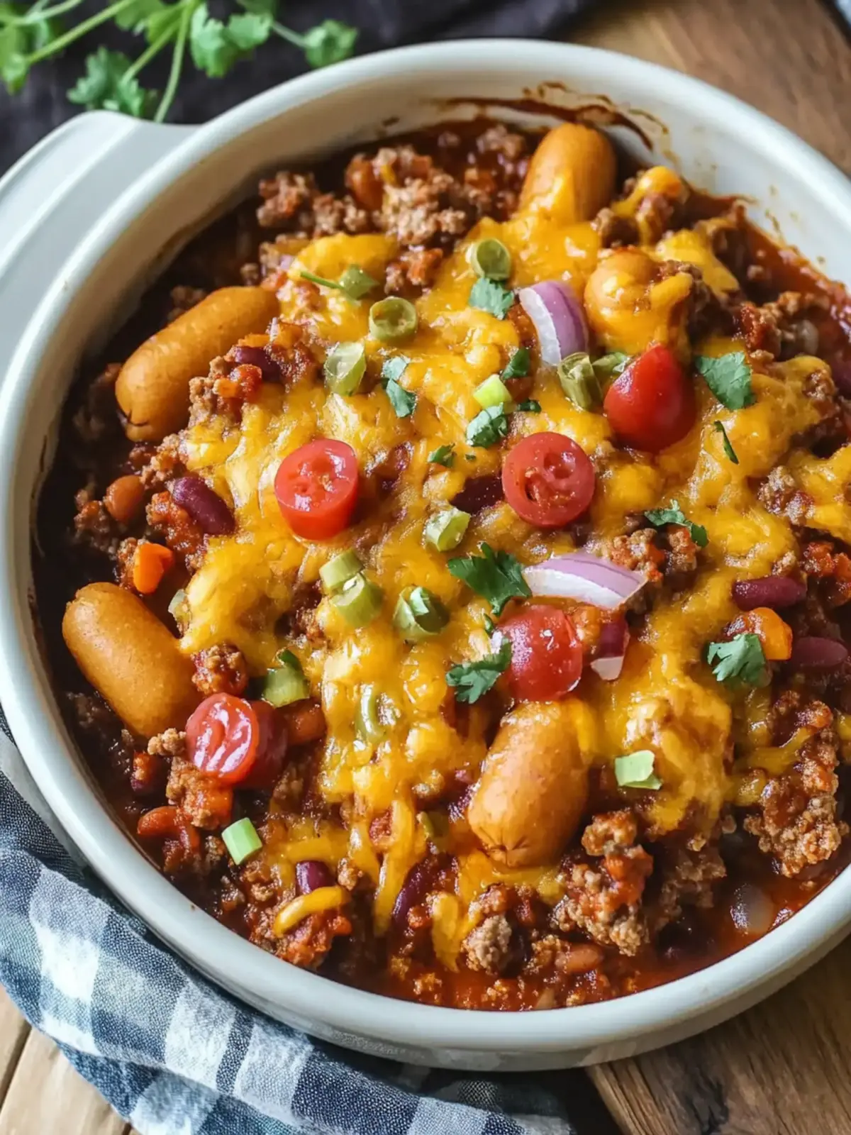 Savory Crockpot Chili Dog Casserole Your Family Will Love 3 Crockpot Chili Dog Casserole
