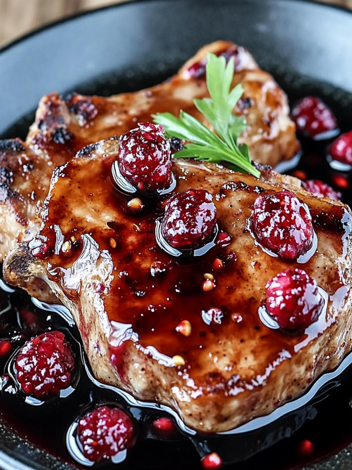 Sweet Meets Tangy Raspberry Balsamic Glazed Pork Chops in 20 Min 5 Sweet Meets Tangy Raspberry Balsamic Glazed Pork Chops