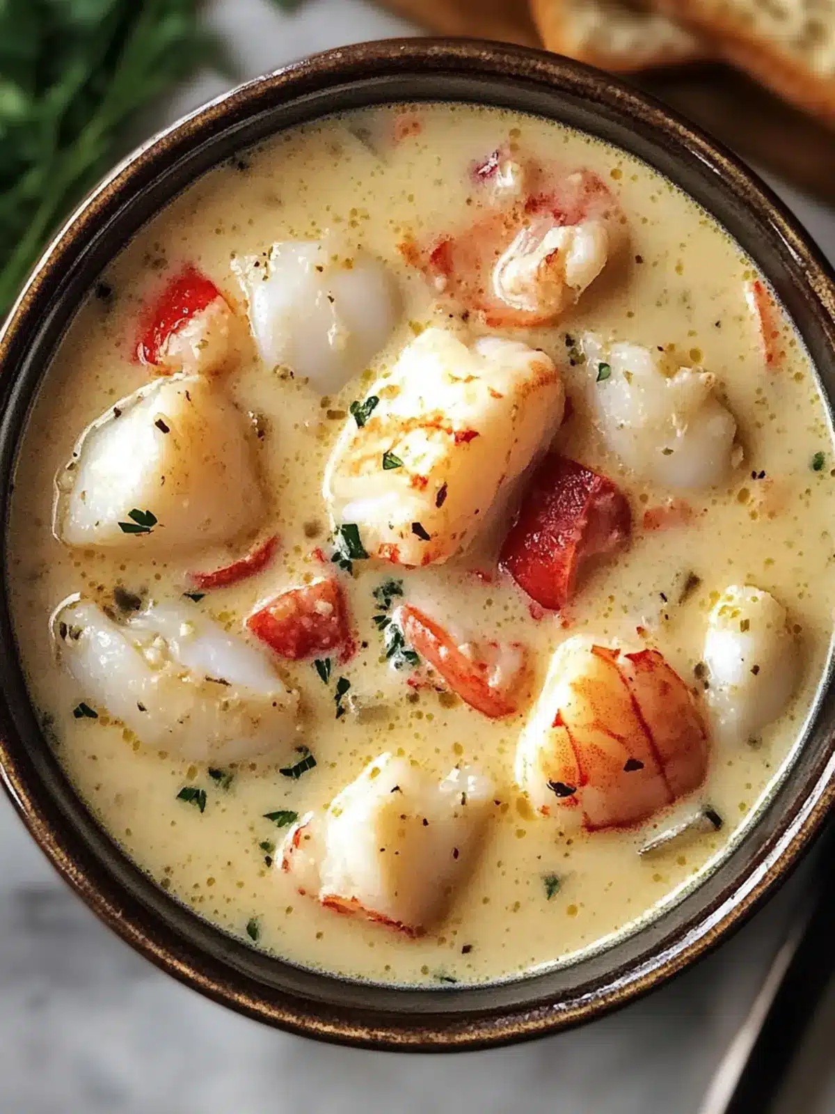 Creamy Lobster & Scallop Chowder for Cozy Nights In 4 Creamy Lobster & Scallop Chowder