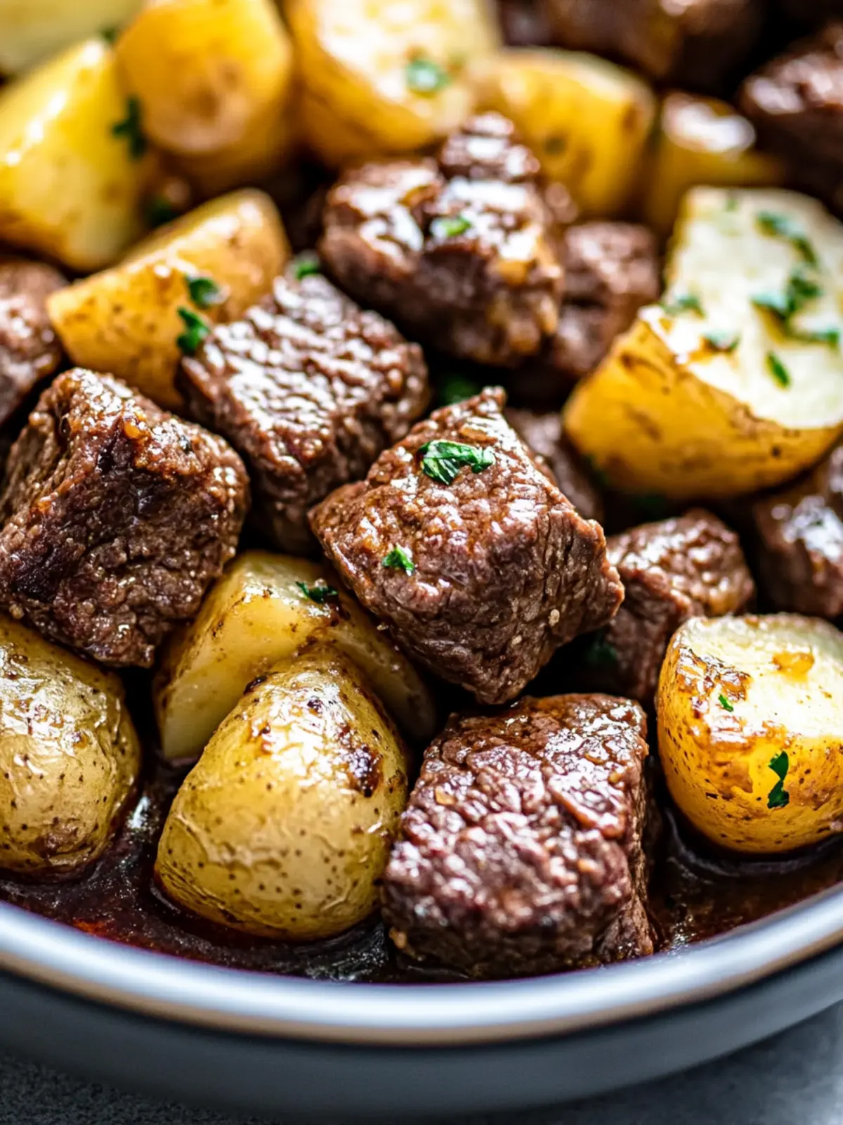 Easy Slow Cooker Garlic Butter Beef Bites & Potatoes Bliss 4 Easy Slow Cooker Garlic Butter Beef Bites & Potatoes