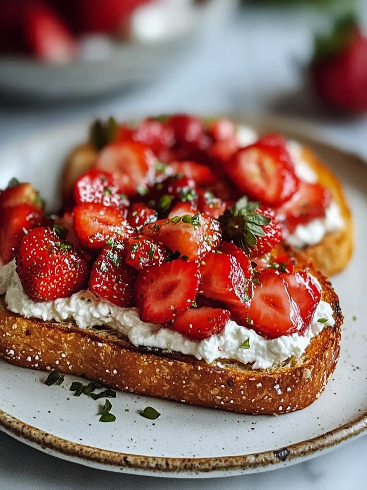 Roasted Strawberry Whipped Ricotta Toast for a Perfect Brunch 4 Roasted Strawberry Whipped Ricotta Toast