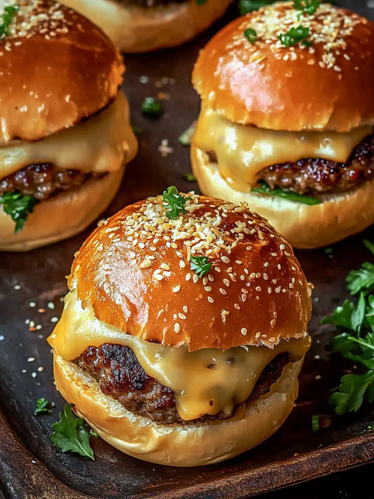 Garlic Parmesan Cheeseburger Bombs: Perfect Party Pleaser! 3 Garlic Parmesan Cheeseburger Bombs