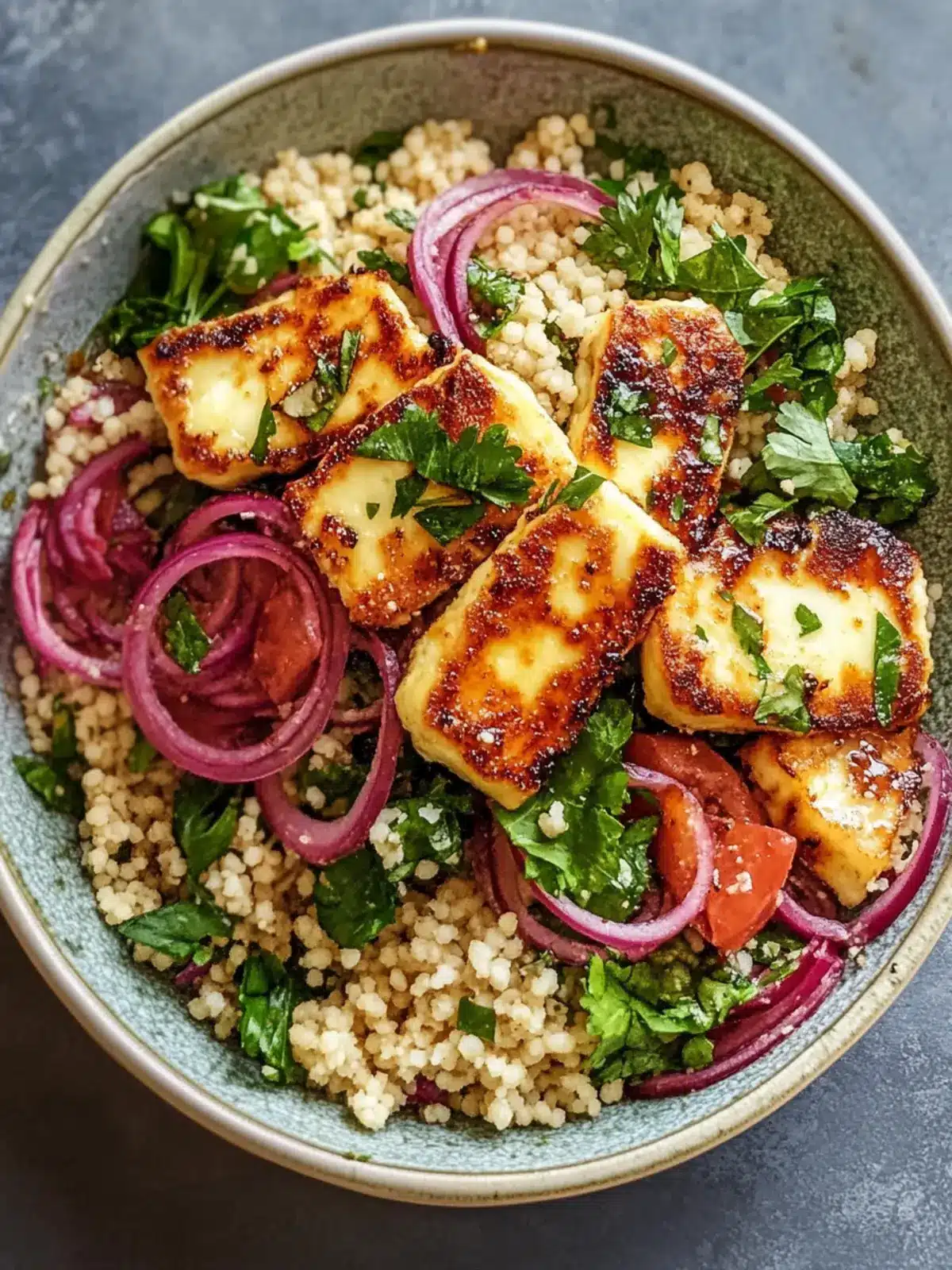 Spicy Hot Honey Halloumi & Couscous Salad You’ll Crave Daily 4 Spicy Hot Honey Halloumi & Couscous Salad