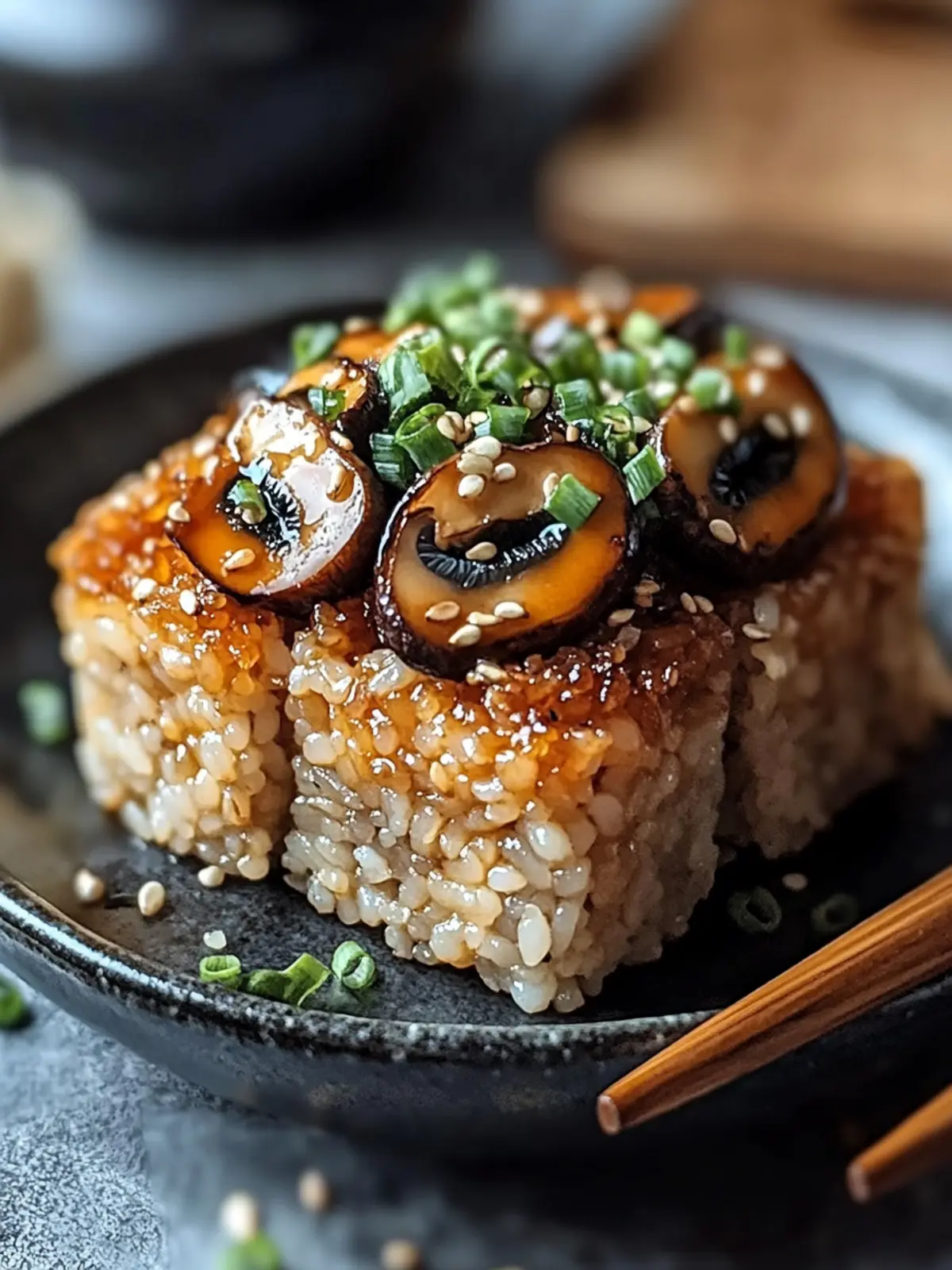 Miso Mushroom Crispy Rice Savory Sushi Snack to Wow Your Tastebuds 2 Miso Mushroom Crispy Rice Savory Sushi Snack