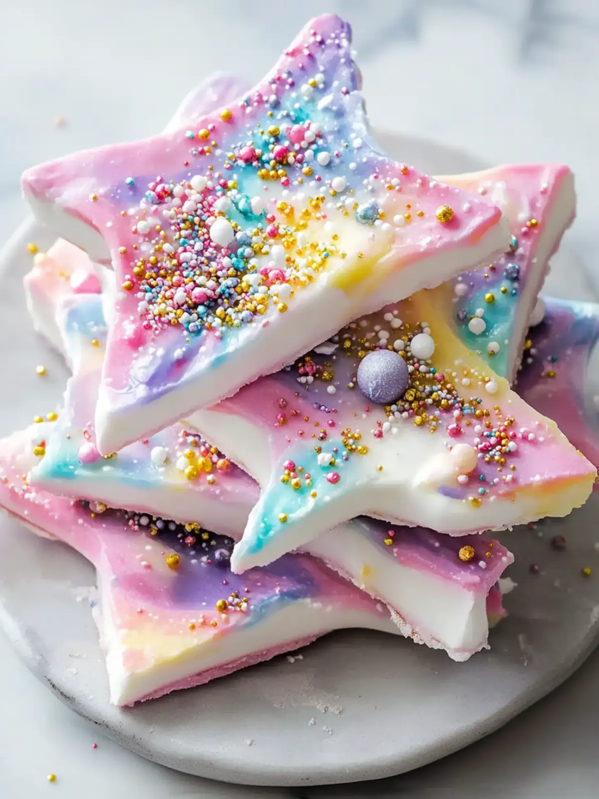 Easy Unicorn Yogurt Bark: A Fun No-Bake Delight for Kids 3 Easy Unicorn Yogurt Bark