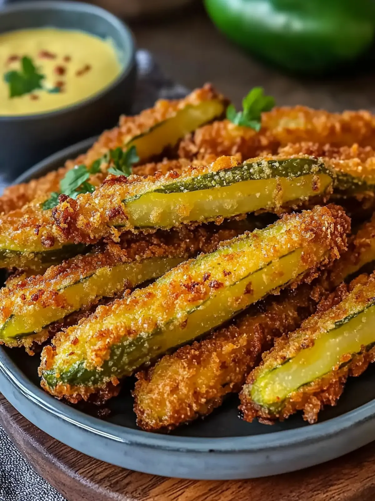 Crispy Fried Pickle Spears Recipe with Spicy Dip Magic 4 Crispy Fried Pickle Spears Recipe