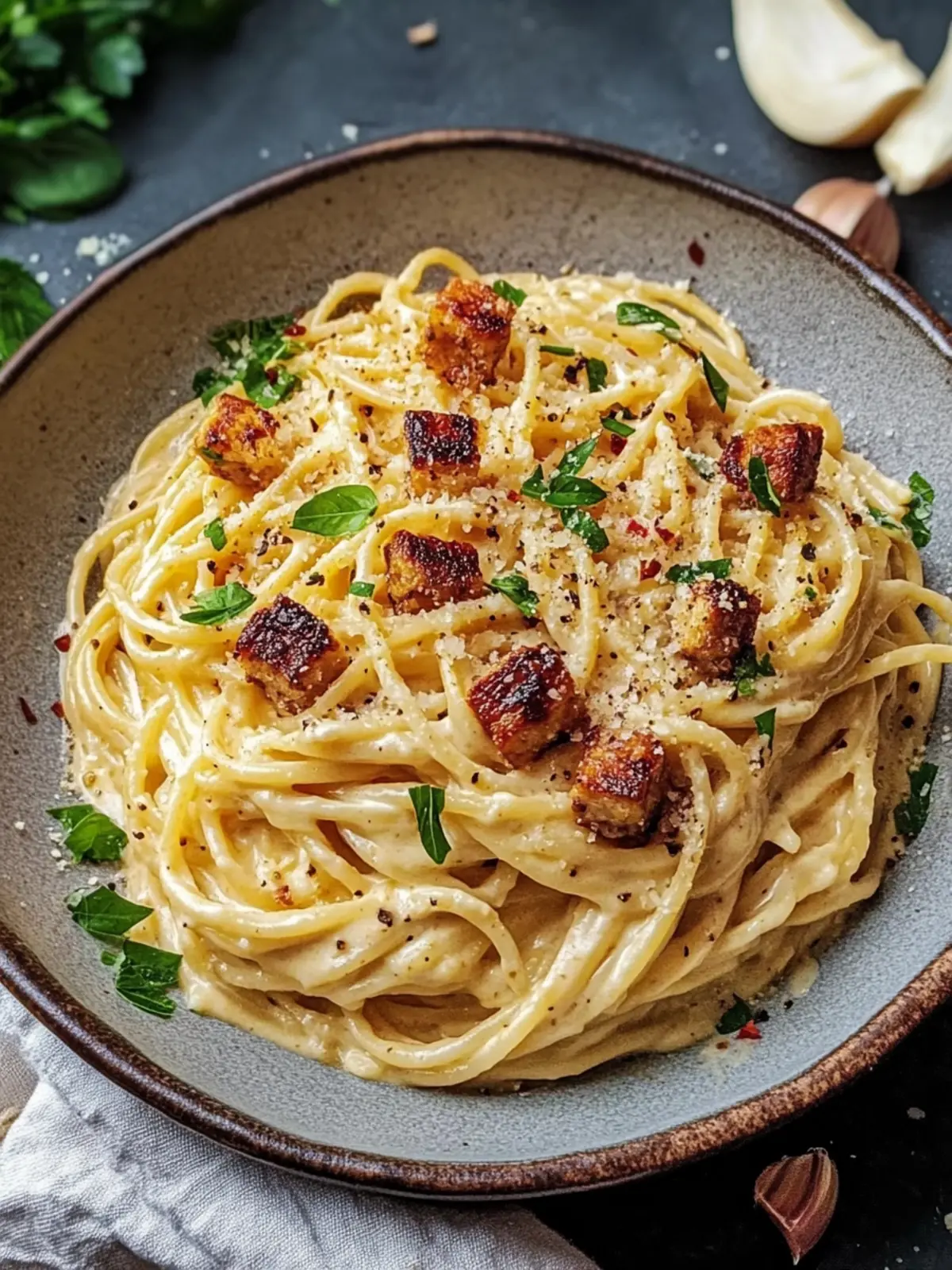 Creamy Vegan Carbonara Recipe that Tastes Like the Real Deal 2 Creamy Vegan Carbonara Recipe