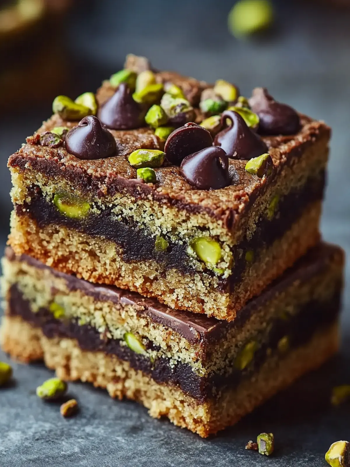 Decadent Brown Butter Dubai Pistachio Chocolate Chip Cookie Bars Recipe 3 Brown Butter Dubai Pistachio Chocolate Chip Cookie Bars Recipe