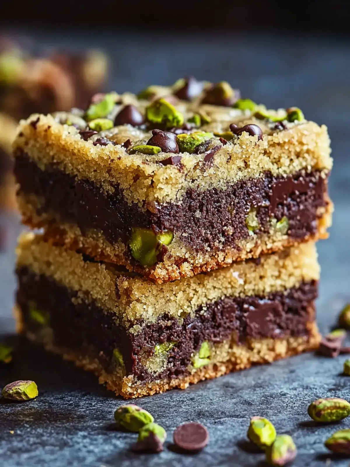 Decadent Brown Butter Dubai Pistachio Chocolate Chip Cookie Bars Recipe 5 Brown Butter Dubai Pistachio Chocolate Chip Cookie Bars Recipe