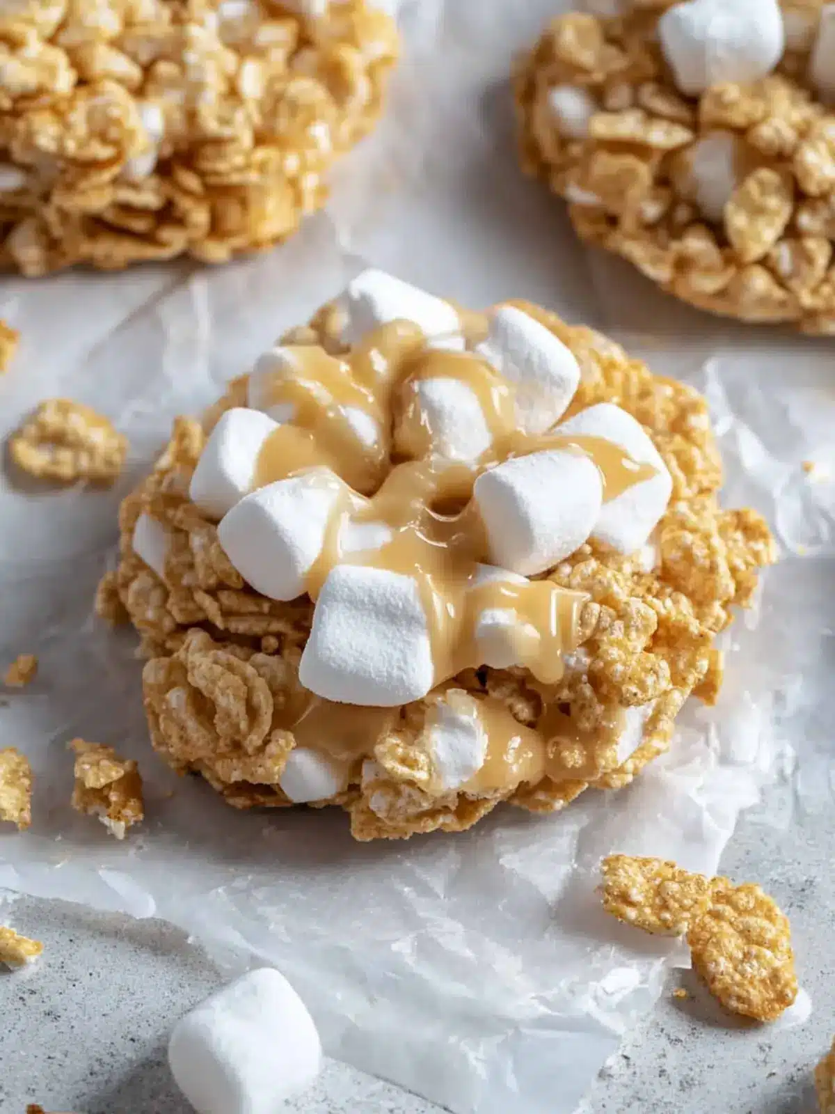 No Bake Peanut Butter Cornflake Cookies with Marshmallows Bliss 5 No bake peanut butter Cornflake cookies with marshmallows