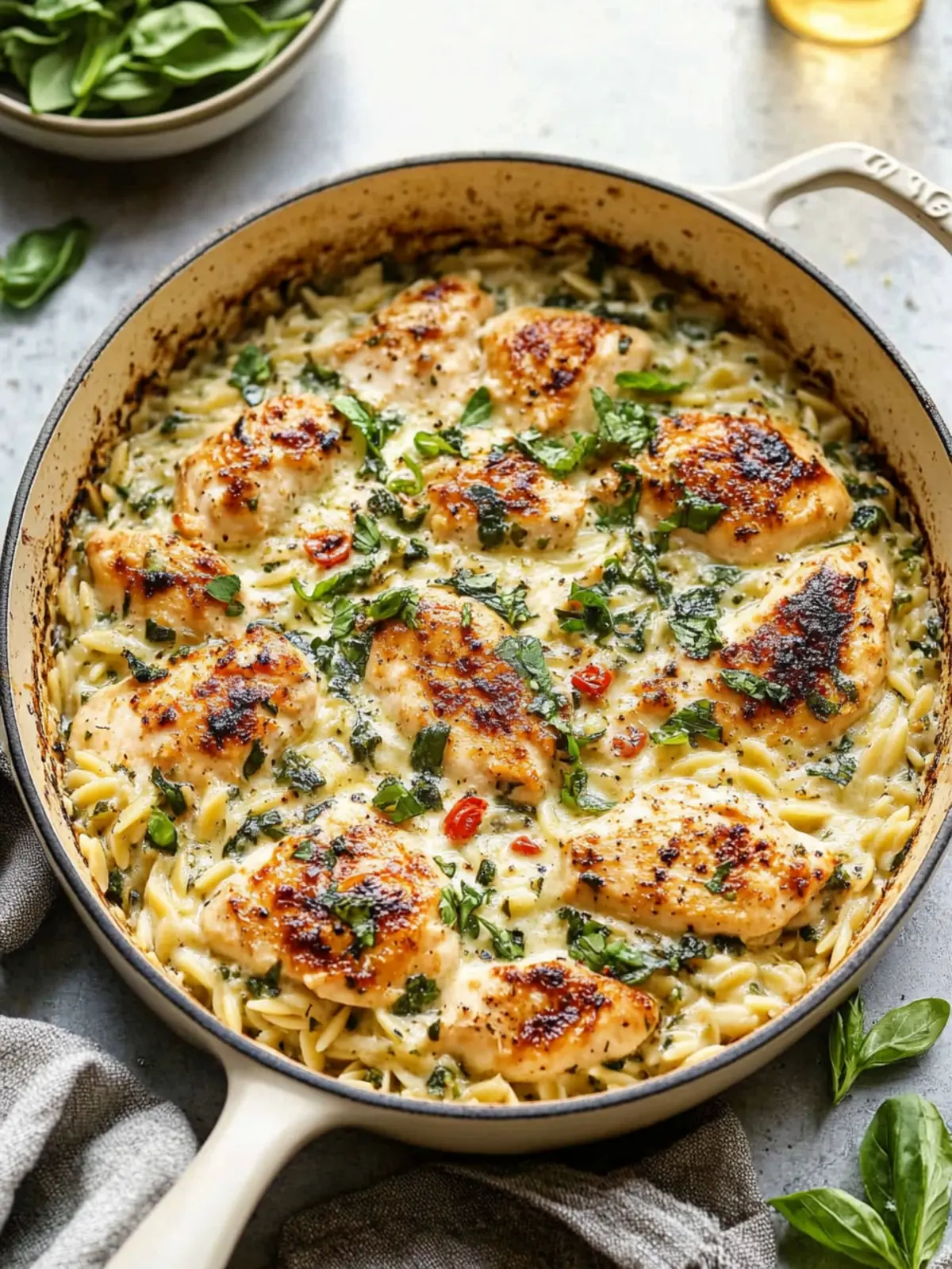 Creamy Ricotta Chicken and Orzo Skillet for Cozy Nights 4 Creamy Ricotta Chicken and Orzo Skillet